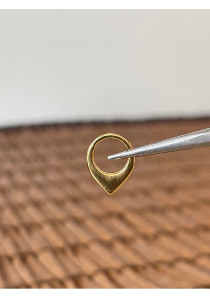 316 L Cerrahi Çelik V Modeli Kilitli Halka Piercing 8 mm x 1,2 mm