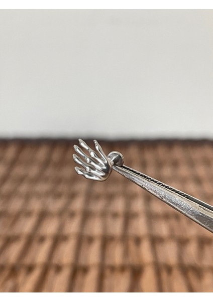 316 L Cerrahi Çelik Iskelet El Modeli Dudak Kıkırdak Helix Tragus Piercingi