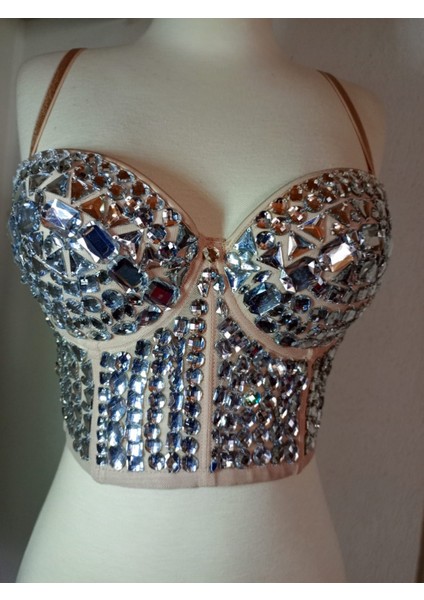Kristal Taş Işlemeli Özel Tasarım Işıl Işıl Bralet fırsatları