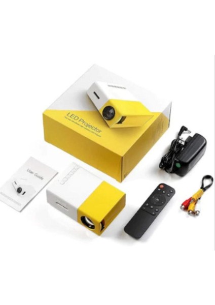 Kompakt LED Projektör, Ev Sineması ve Eğlence Için Taşınabilir Projektör