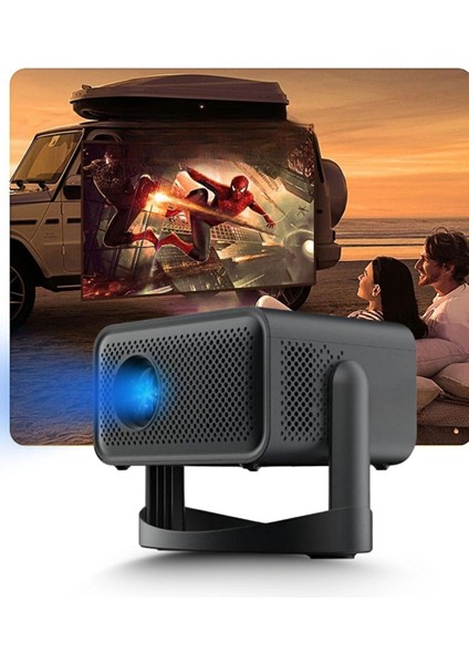 Taşınabilir 4K 1080P Full Hd Akıllı Projektör, Kablosuz, Ev ve Ofis Kullanımı