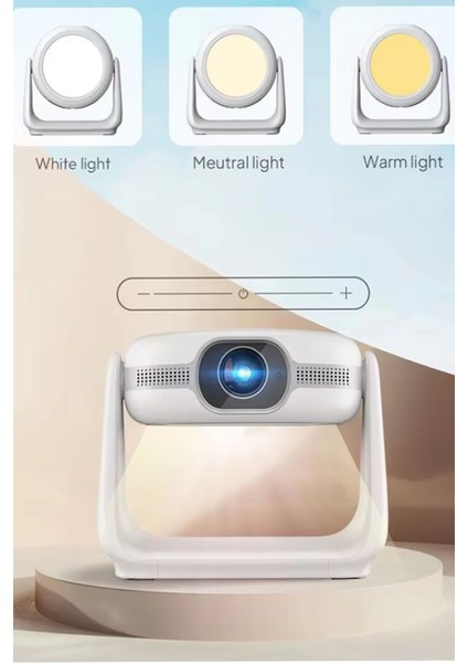 Taşınabilir 4K Projektör, Bluetooth, Android, Hoparlör, Işıklı, Şarjlı, Portatif, Eğlence indirimleri