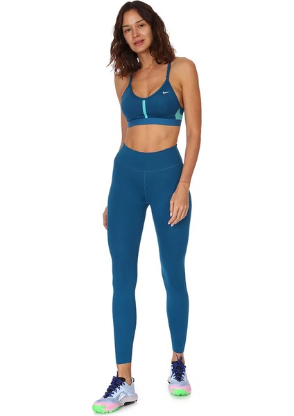 One Luxe Kadın Mavi Mid Rise Antrenman Spor Taytı AT3098-404 fırsatları