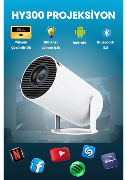 Taşınabilir 130 Inç Yansıtma Sinema Projeksiyon Cihazı, Android 11.0 ve Bluetooth ile fiyatları