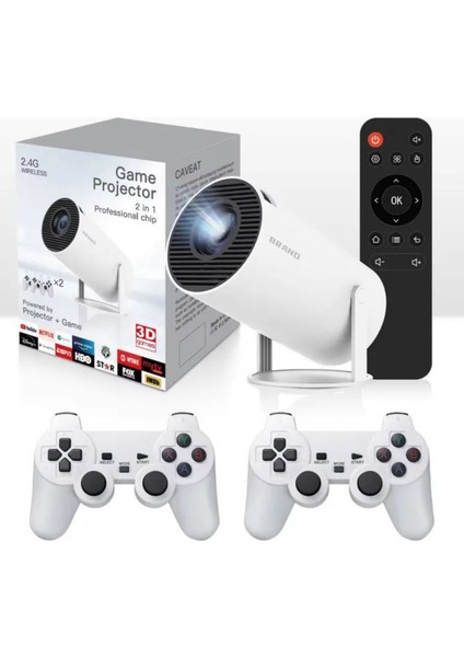 Yüksek Çözünürlüklü Kablosuz Projektör ve Oyun Birlikte Kullanım Özelliği