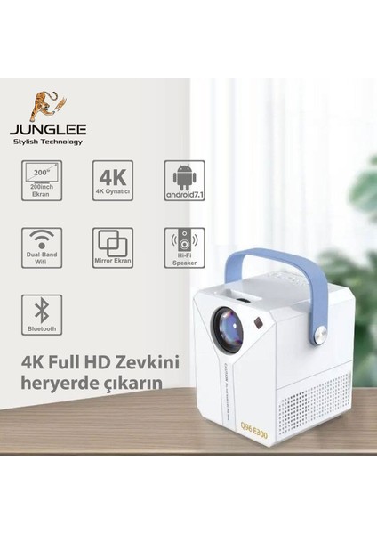 4K Wifi Projektör USB HDMI Tf Kart Girişli Dahili Hoparlör ile Yansıma fiyatları