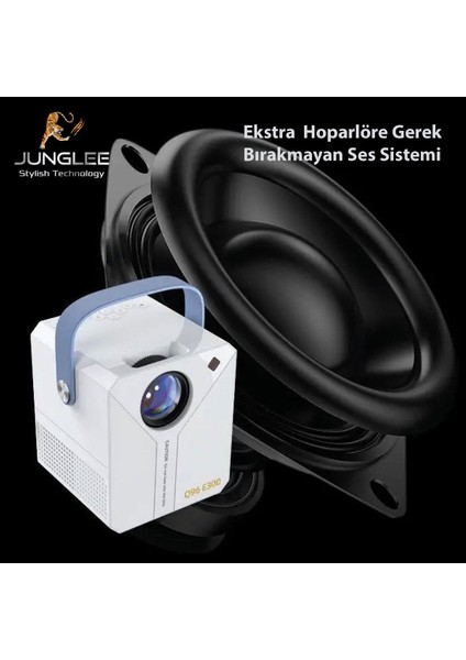 4K Wifi Projektör USB HDMI Tf Kart Girişli Dahili Hoparlör ile Yansıma fırsatları