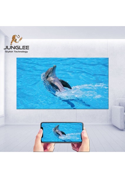 4K Wifi Projektör USB HDMI Tf Kart Girişli Dahili Hoparlör ile Yansıma indirimleri