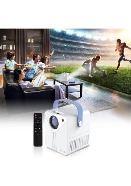 4K Wifi Projektör USB HDMI Tf Kart Girişli Dahili Hoparlör ile Yansıma