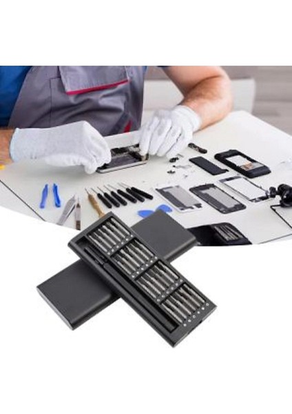 25 In 1 Tornavida Seti Manyetik Uçları Sökülebilir Çantası Pc Telefon Tamir Set M-436