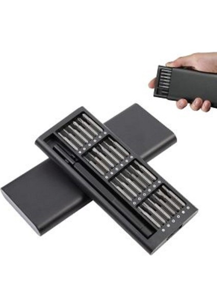 25 In 1 Tornavida Seti Manyetik Uçları Sökülebilir Çantası Pc Telefon Tamir Set M-436 modelleri