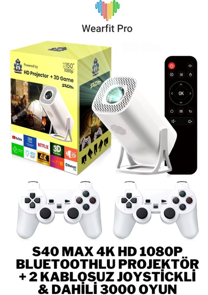 Yüksek Çözünürlükte 4K Hd Projeksiyon ve Kablosuz Oyun Seti, Keyifli Anlar Için Hazır!