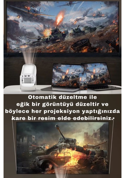 Yüksek Çözünürlükte 4K Hd Projeksiyon ve Kablosuz Oyun Seti, Keyifli Anlar Için Hazır! fırsatları