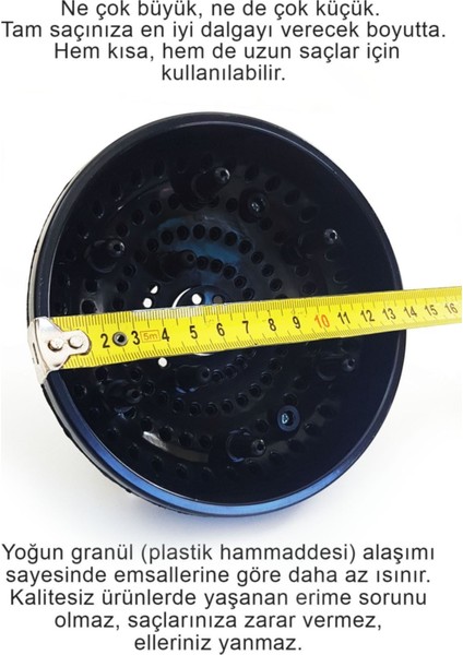 Siyah Difüzörlü Saç Kurutma Fön Makinesi, Hızlı ve Güçlü Kurutma Özelliği fırsatları