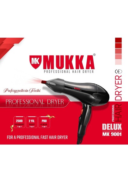 Güçlü 2500 W Profesyonel Saç Kurutma ve Fön Makinesi, Siyah modelleri