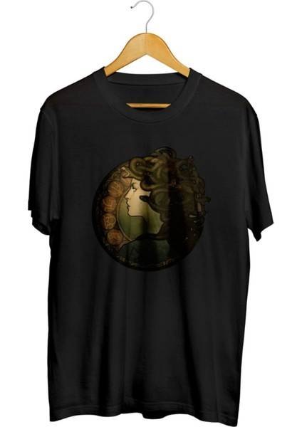 Medusa Nouveau Baskılı Unisex Tişört