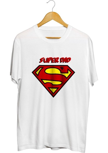 Superman Superdad Babalar Günü Baskılı Unisex Tişört