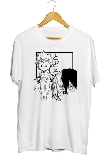 Todoroki And Katsuki Bakugou Baskılı Unisex Tişört