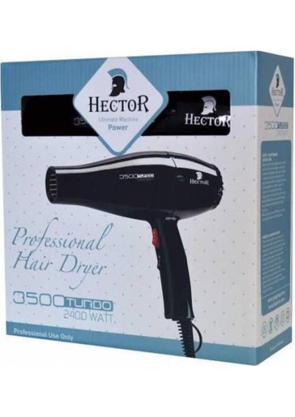 Hectör Turbo Fön Makinesi 2400W, Kırmızı, Güçlü ve Hızlı Kuruluk Sağlar