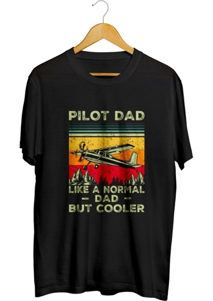 Pilot Dad Baskılı Unisex Tişört