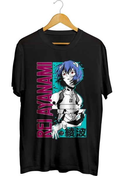 Rei Ayanami Anime Baskılı Unisex Tişört
