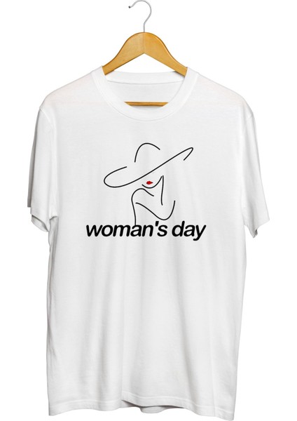 Kadınlar Günü Kadın Figürlü Baskılı Kaliteli Tişört