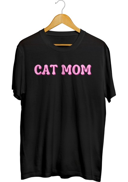Cat Mom Baskılı Kaliteli Tişört
