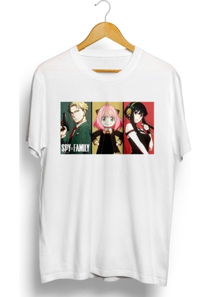 Trio Character Spy x Family Anime Baskılı Unisex Tişört