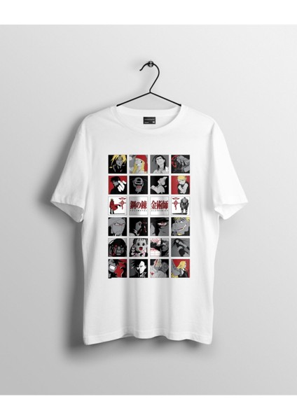 Fullmetal Alchemist Kolaj Baskılı Anime Tişört