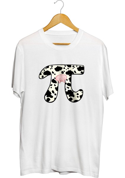 Matematik Bilimi Inek Pi Sayısı Sembol Baskılı Kaliteli Tişört