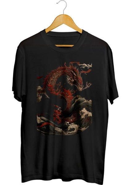 Dragon 5 Japan Style Baskılı Unisex Tişört