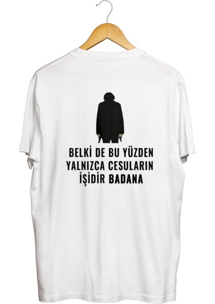 Cesurların Işidir Badana Arka Baskılı Unisex Gibi Tişört