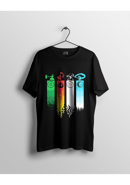 Avatar The Last Airbender Elemental Bending Anime Tişört