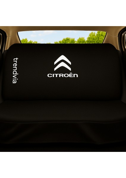 Citroën Logolu Siyah Penye Oto Koltuk Kılıfı Ön ve Arka Set - Servis Kılıfı fiyatları