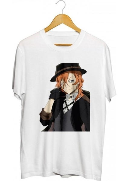 Bungou Dazai Anime Baskılı Unisex Tişört