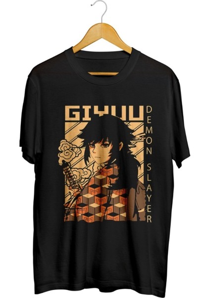 Demon Slayer Giyuu Baskılı Unisex Tişört