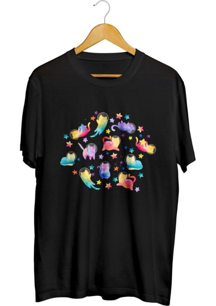 Luna Kitty Kedi Baskılı Unisex Tişört