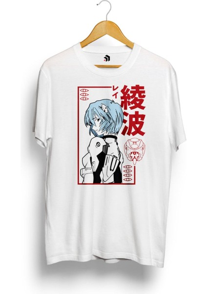 Rei Ayanami Evangelion Anime Baskılı Tişört