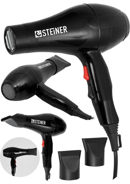Güçlü 3600W Profesyonel Saç Kurutma Makinesi, Siyah, Iki Başlık, Ac Motor modelleri