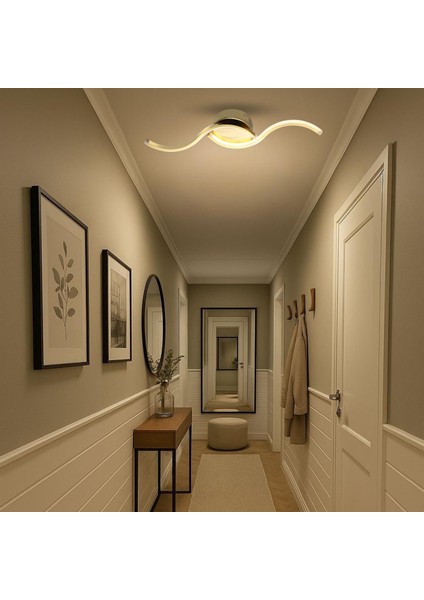 TT605-SR Martı Model Çocuk-Antre-Küçük Oda Gold Sarı Kaplama LED Avize