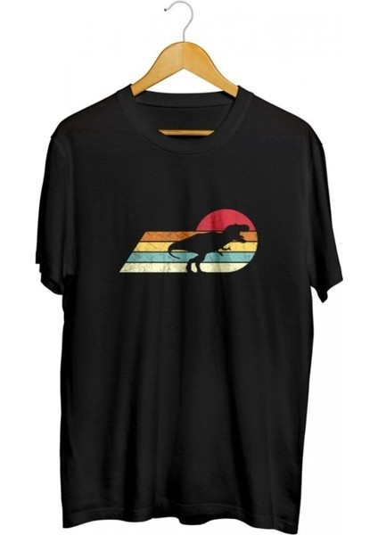 T-Rex Retro Distressed Style Vintage Dinozor Baskılı Unisex Tişört