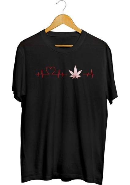 Vintage Marijuana Baskılı Unisex Tişört