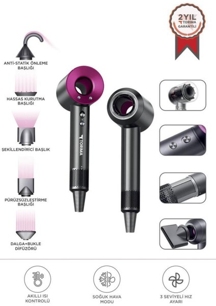 Pembe Güçlü Saç Kurutma ve Şekillendirme Makinesi