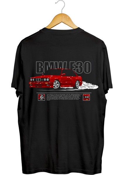 Bmw E30 Ön ve Arka Baskılı Kaliteli Tişört