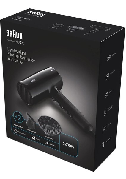 Iontec Difüzörlü Saç Kurutma Makinesi, 2 Başlıklı, 2200W Siyah fiyatları