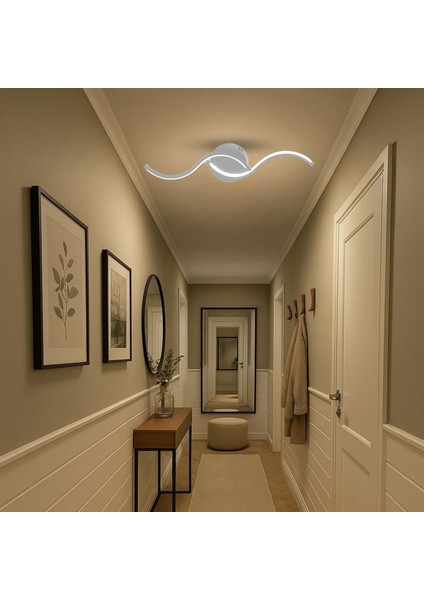TT605-BY Martı Model Çocuk-Antre-Küçük Oda Mat Beyaz LED Avize