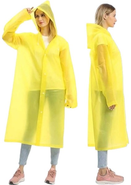 Main Shop Unisex Sarı Su Rüzgar Geçirmez Yağmurluk M-2532