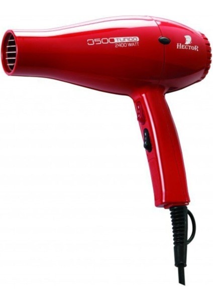 Kırmızı ve Beyaz Renklerde 2400W Turbo Fön Makinası, Hızlı ve Güçlü Kurulama