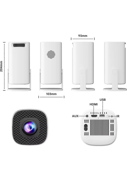 Yüksek Çözünürlüklü Taşınabilir Projeksiyon, Wi-Fi, Bluetooth, Netflix, Youtube Destekli fiyatları