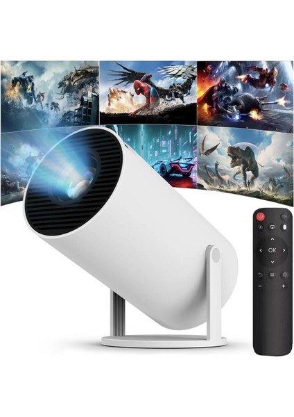 Yüksek Çözünürlüklü 1280X720 Piksel, 1800 Lümen, HDMI Projeksiyon Cihazı, Beyaz